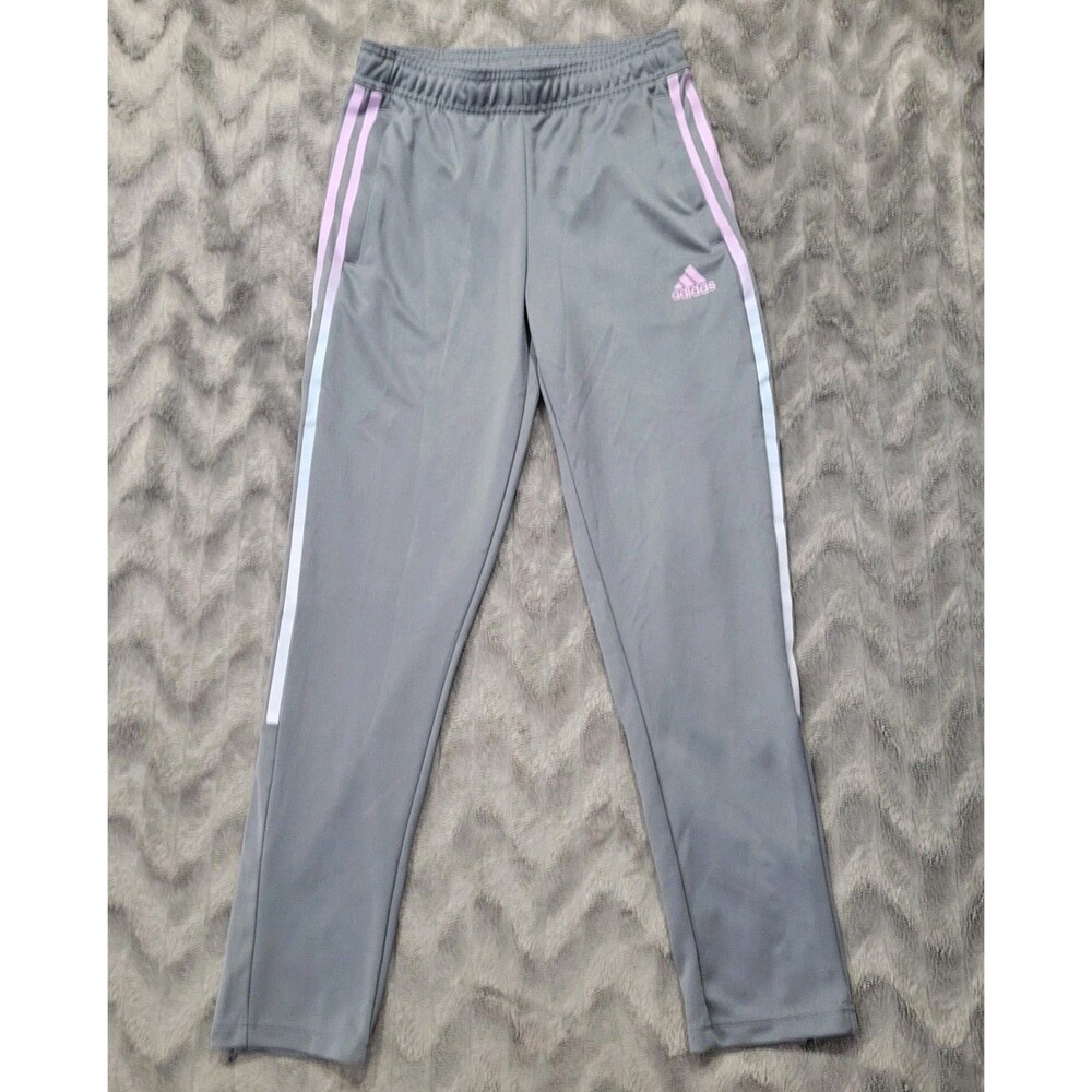 Adidas Girls 11/12 Y Aeroready Gray Track Athletic Pants